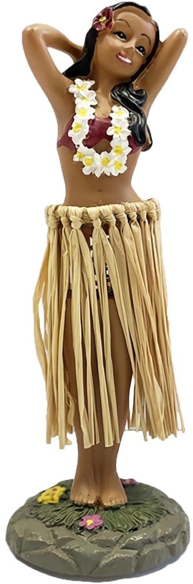 Dailygoods- Hawaiiaanse Danseres Beweeglijk - Auto Decoratie - Interieur Decoratie - Feestdecoratie - Harsmateriaal - Innovatieve Veerstructuur - Autodecoratie