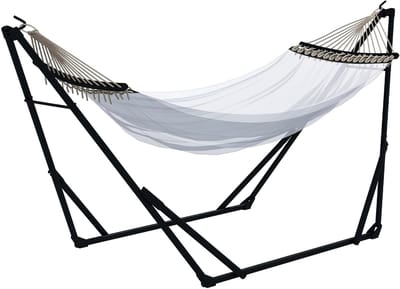 Outsunny - Hangmat - met Standaard - tot 120 kg - Zwart