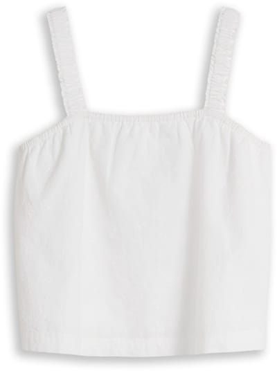 Tom Tailor - Cropped top met broderie - Maat 152 - White