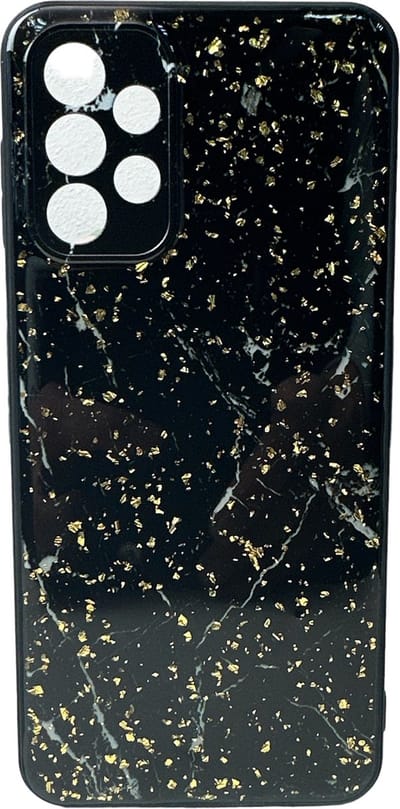 Silicone Hoesje Print - Backcover - Geschikt voor Samsung Galaxy A73 5G - Marmer Zwart