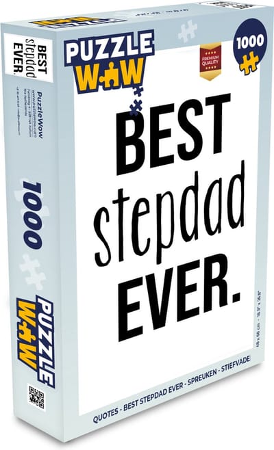 Puzzel Quotes - Best stepdad ever - Spreuken - Stiefvader - Legpuzzel - Puzzel 1000 stukjes volwassenen - Vaderdag cadeautje - Cadeau voor vader en papa