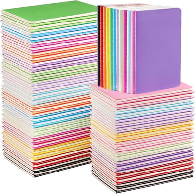 Set van 120 Kleine Gevoerde Notitieboekjes Pocket Journal Mini Agenda's