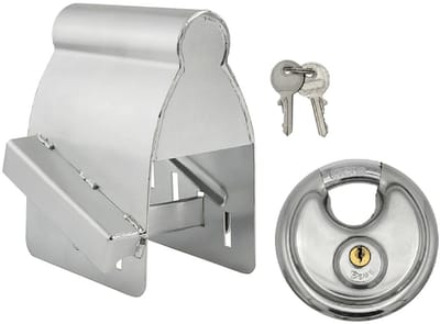 Proplus Aanhanger dissel slot - met discusslot van 90 mm - verzinkt staal - met sleutels