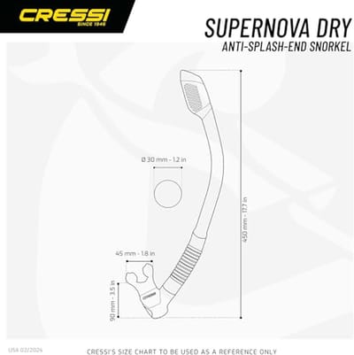Droge Snorkel voor Duiken en Snorkelen - Unisex