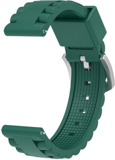 Strap-it Siliconen 'Wave' bandje (24mm) geschikt voor Garmin Fenix 9 (Pro) 51mm / Fenix 8 (Pro) 51mm / Garmin Fenix 7x (Pro - Sapphire Solar) / Fenix 6x (Pro - Sapphire) / Fenix 5x (Plus) / Fenix 3 / Epix Pro (Gen 2 - 51mm) / Enduro 1-2-3 - Green