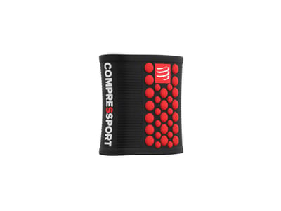 Compressport Sweatbands 3D.Dots - wit/rood - maat One size