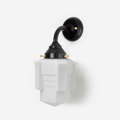 Buitenlamp - Wandlamp Apollo Mat Curve Zwart - Art Deco Trade
