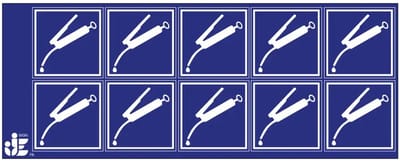 Vetspuit sticker | 5 x 5 cm - 10 stuks per vel