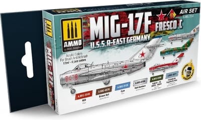 AMMO by Mig Jimenez Hobbyverf Acrylverf - MIG 7254 MIG-17F Fresco C USSR East Germany - Acryl Set Verf set