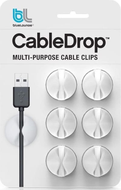 Bluelounge CableDrop Kabelhouders Wit 6-Pack