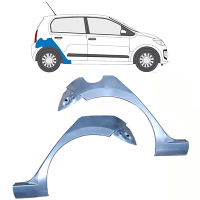 Reparatiepaneel achterspatbord voor Volkswagen UP! 2011- / Links + Rechts / Set