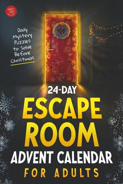 24-Daagse Escape Room Adventkalender voor Volwassenen - Dagelijkse Mystery Puzzels en Puzzels om op te lossen voor Kerstmis