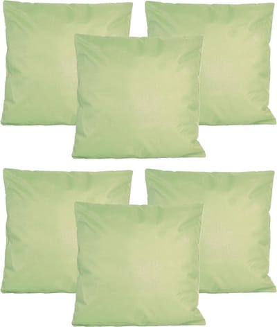 Anna's collection Buiten of tuin sier kussens - 6x - mintgroen - 45 x 45 cm - binnen/buiten - zitkussens tuinbank