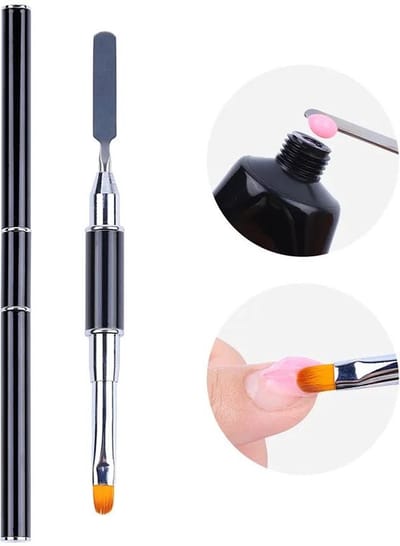 Polygel Kwast - Polygel Spatel - Polygel - Nagels - Polygel Penseel - 2 in 1 - Duo Kwast Met Spatel - Nail Art - Nagels - Nails