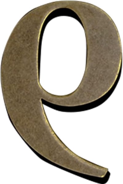 Antieke koperen huisnummers van 10 cm - Moderne zelfklevende 3D adresnummers voor deuren en gevels