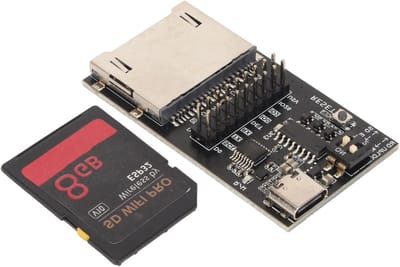 Opslagkaart WiFi Module - Flash Geheugen - Draadloos Bestanden Uploaden - 8 GB Opslag - Type C Connectie - Zwart