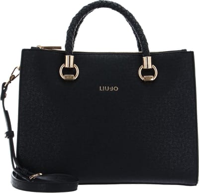 LIU JO Handtas Schoudertas Manh Satchel Double Zip Nero Zwart