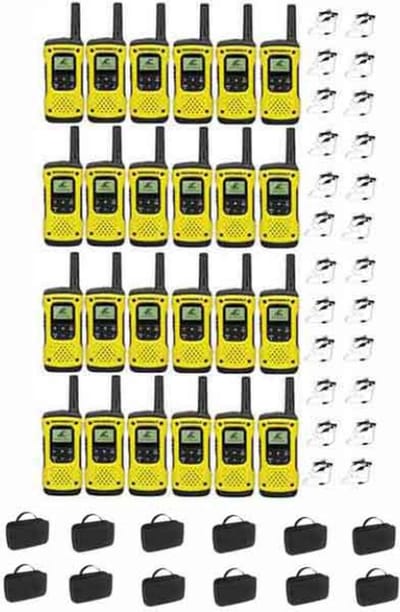 Set van 24 Motorola TLKR T92 H2O IP67 PMR446 Portofoons met beveiliging oortje