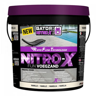 Gator Nitro X Fijn voegzand 12,5 kg emmer | Nat verwerken - VANILLE