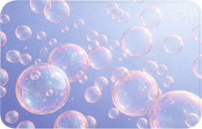 WC mat 80x50 cm - Antislip - Pastel - Bubbels - Dromerig - Toiletmat - Vloermat - Douchemat - Toilet tapijt - Toiletmatten