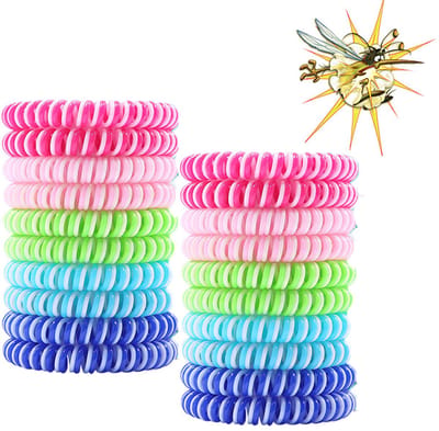 20 Stuks Anti-Muggen Armband - Anti Muggen - Muggen Bescherming - Antimuggenarmbanden -Anti Mug - Muggenbandje - Muggenvanger - Geschikt Voor Buitenactiviteiten, Wandelen, Barbecueën, Tuinieren, Kamperen