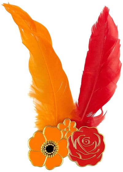 Fjesta© Kielegat pin - Bloemen met veren