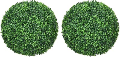 Set van 2 Kunstmatige Buxusballen met UV-bescherming - Decoratieve Planten voor Binnen en Buiten