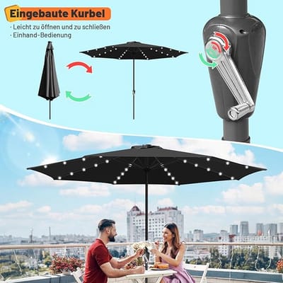 Parasol Ampelschirm Sonnenschirm 300 cm | Depauwonen Kippbar & Drehbar | Aluminiumgestell | Beige Polyester mit UPF 40+ | Outdoor Sonnenschutz für Garten, Terrasse, Balkon & Strand – Afmetingen op ...