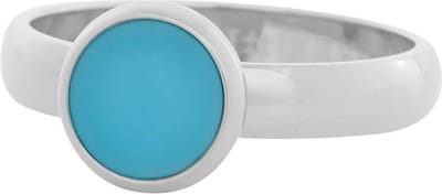 iXXXi JEWELRY - Vulring - Matt aqua - Zilverkleurig - 4mm - Maat 19