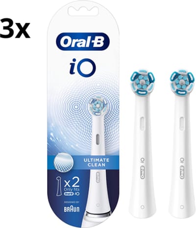 Oral-B iO Ultimate Clean Opzetborstels Wit - 3 x 2 stuks