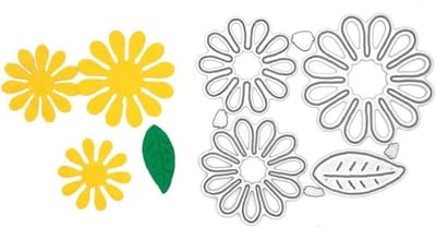 Metalen Snijmal - Chrysant Stencil - Papier Versieren - Koolstofstaal Materiaal - 1 Stuk - Zilver