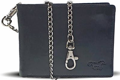 Portemonnee Heren met ketting - Grote portemonnee uitgebreid - Chain Wallet - Biker Wallet - Heren portefeuille - zwart