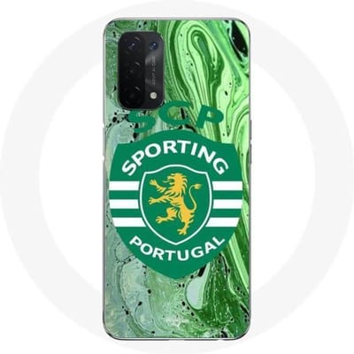 Oppo A54 5G hoesje scp sportieve portugal groene achtergrond