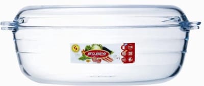Ôcuisine Ovale Kookpan met Deksel in Borosilicaatglas 4l - 33x20cm
