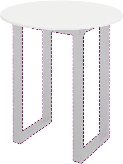 Tafelblad Rond - Tafeloppervlak - Binnen Gebruik - Minimalistische Stijl - 70 x 70 cm - Wit