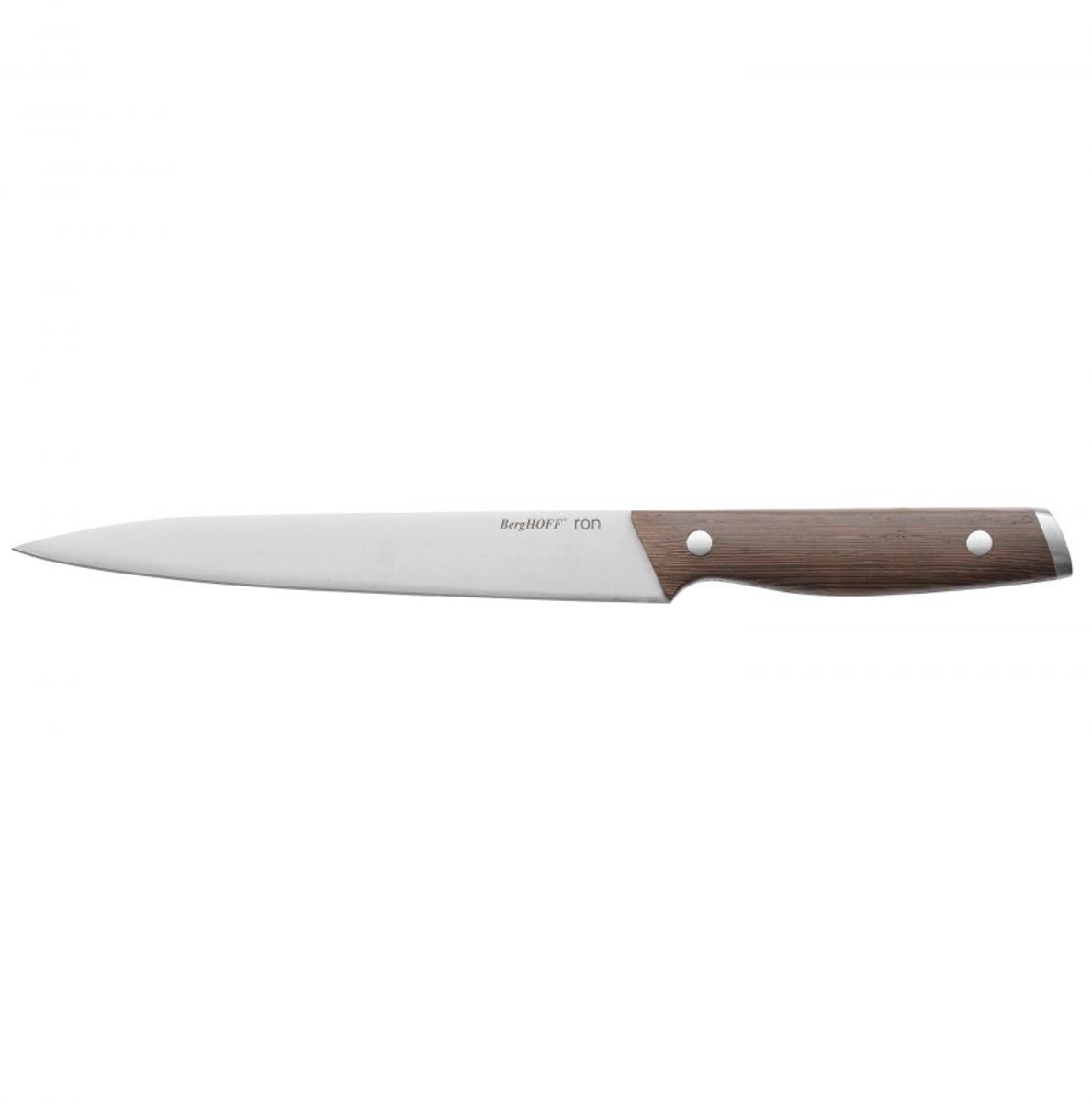 RON Vleesmes met donker houten handvat 20 cm - Bruin -