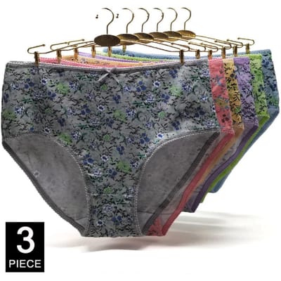 Panties Grote Maat Katoenen Ondergoed Dames Slipjes Vrouw Knickers Dame Lingerie Meisje intiem Groot 3 Stuks/Partij XXXL&3pcs gray