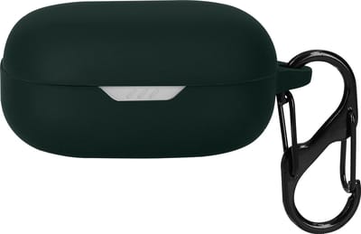 kwmobile cover voor oordopjes case - geschikt voor JBL Wave Flex / Wave Flex 2 - Trendy beschermhoes draadloze oordopjes in donkergroen
