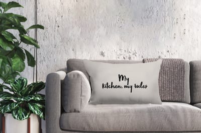 Sierkussens - Kussentjes Woonkamer - 60x40 cm - My kitchen, my rules - Culinair - Quotes - Spreuken - Chef