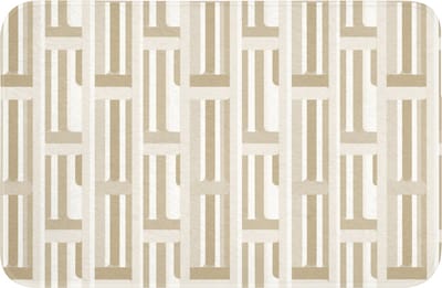 Badmat 60x40 cm - Antislip - Modern - Geometrisch - Beige - Badmatten voor badkamer - Badkamermat - Douchemat - Badkamer mat