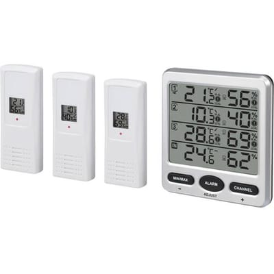 Renkforce TF0073 Draadloze thermo- en hygrometer Zilver