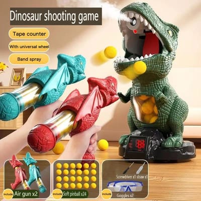 Jouets Dinosaure Tir Affamé Jeu de Tir sur Cible Jouet, Jeu de Tir sur Cible Avec Pistolet à Pompe à Air Pour Enfants, Pistolets Amusants Jouets pour Enfants