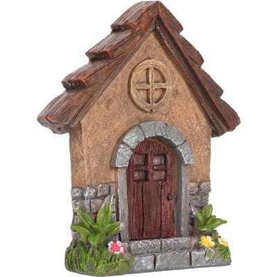 Feeëntuin Deur Rijke Details 4,9in Hoog 4,1in Breed Sterke Hars Miniatuur Feeëndeur voor beige