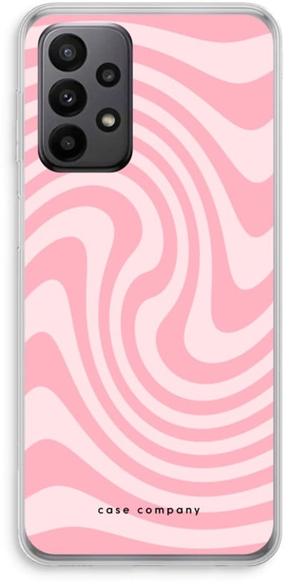Case Company® - Hoesje geschikt voor Samsung Galaxy A23 hoesje - Swirl Roos - Soft Cover Telefoonhoesje - Bescherming aan alle Kanten en Schermrand