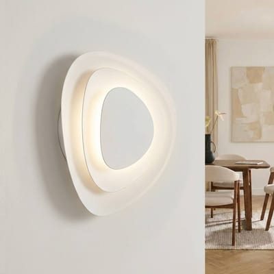 Lindby LED wandlamp Delar, wit, 25 x 25 cm, dimbaar