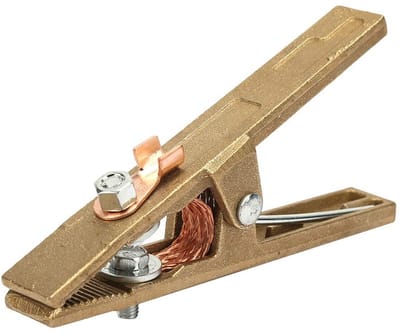 Allecto - A-vormige Messing Las Klem - Professionele Aardklem voor Lasmachine - 300A Capaciteit - Duurzaam en Betrouwbaar - Geschikt voor Diverse L...