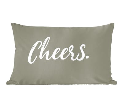 Sierkussens - Kussentjes Woonkamer - 50x30 cm - Quotes - Cheers - Spreuken - Drinken
