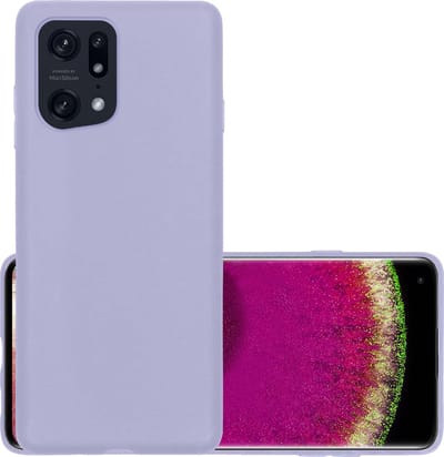 Hoesje - Geschikt voor OPPO Find X5 - Sterk & Shockproof - Hoes Cover - Siliconen Case - Lila