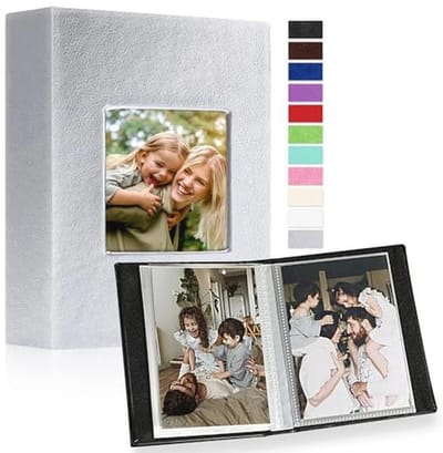 Fotoalbum 10 x 15 cm - 100 Stuks - Mini Leer Insteekalbum voor Portretfoto's
