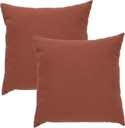 Hesperide Sierkussen Granada - 2x - terracotta - 40 x 40 cm - polyester - voor buiten - tuinkussen